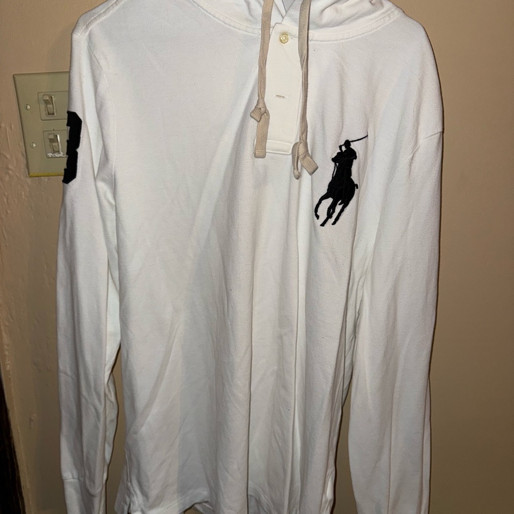 Polo by Ralph Lauren White Cotton Hoodie Sweatshirt
